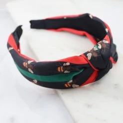 Purple Door Boutique Bee Stripe Black Headband