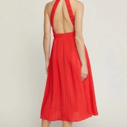 Purple Door Boutique Midnight Dance Red Midi Dress