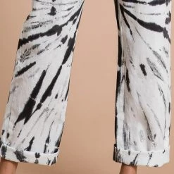 Purple Door Boutique Black Tie Dye Boyfriend Denim Ladies'