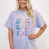 Distressed Vintage Couture All The Colors Of My AC/DC Tee Ladies'