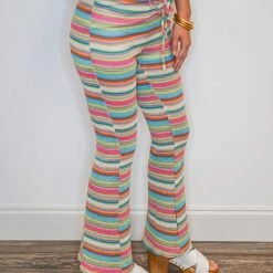 Purple Door Boutique Multicolor Striped Two Piece Set