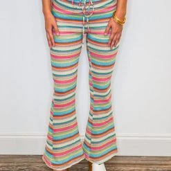 Purple Door Boutique Multicolor Striped Two Piece Set