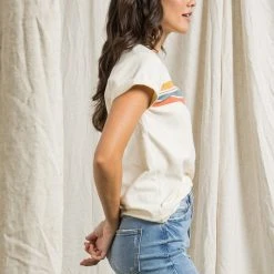 The Purple Door Boutique Cream Feelin' Good Graphic Tee