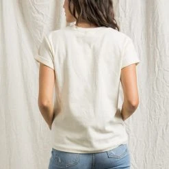 The Purple Door Boutique Cream Feelin' Good Graphic Tee