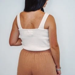 Purple Door Boutique Summer SALE Dreamy Days Cream Sweater Tank Top