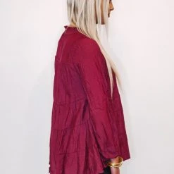 Purple Door Boutique New Arrivals Stylish Magenta Babydoll Top