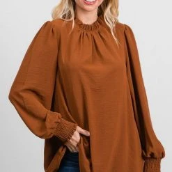 Purple Door Boutique Lovely Lady Toffee Top