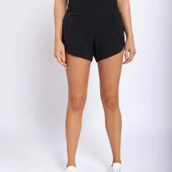 Mono B Athleisure Mono B Black Athleisure Split Shorts