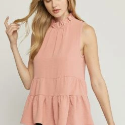 Purple Door Boutique Wishful Delight Salmon Tiered Top New Arrivals