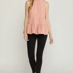 Purple Door Boutique Wishful Delight Salmon Tiered Top New Arrivals