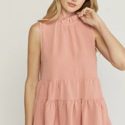 Purple Door Boutique Wishful Delight Salmon Tiered Top New Arrivals