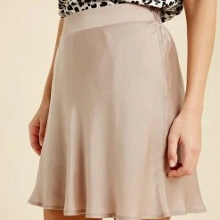 Purple Door Boutique The It Satin Mink Skort