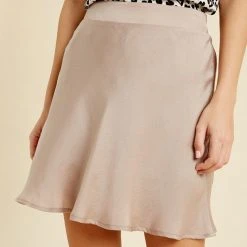 Purple Door Boutique The It Satin Mink Skort