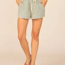 Purple Door Boutique Sea Moss Textured Drawstring Shorts New Arrivals