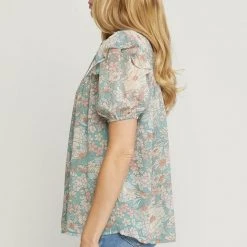 Purple Door Boutique Paradise Dreams Seafoam Babydoll Top Summer SALE