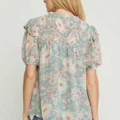 Purple Door Boutique Paradise Dreams Seafoam Babydoll Top Summer SALE