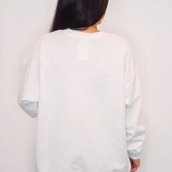 Purple Door Boutique Star Smiley White Sweatshirt