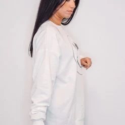 Purple Door Boutique Star Smiley White Sweatshirt