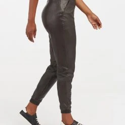 Spanx Leather Like Jogger Noir Black