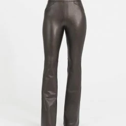 Spanx Leather-Like Flare Pants Noir Black