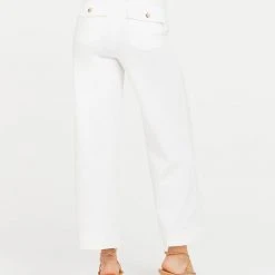 Spanx Stretch Twill Cropped Wide Leg Pant Bright White