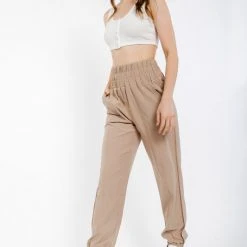 Purple Door Boutique Active Babe Taupe Joggers New Arrivals