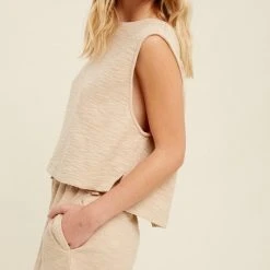 Purple Door Boutique New Arrivals Perfect Getaway Taupe Knit Set