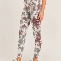 Mono B Athleisure New Arrivals Mono B Seamless Ribbed Tie Dye Leggings