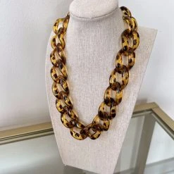 Purple Door Boutique Accessories/Gifts Tortoise Shell Acrylic Chain Necklace