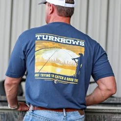 Turnrows Catching A Good Time Navy T Shirt