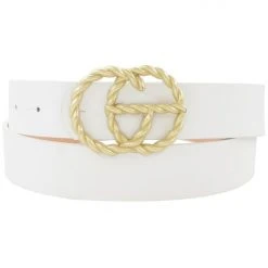 Purple Door Boutique The Twist White Belt