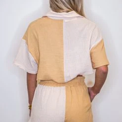 The Purple Door Boutique Adore Me Taupe Colorblock Set New Arrivals