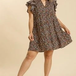 Purple Door Boutique Better Days Black Babydoll Dress