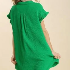 Purple Door Boutique Beach Days Kelly Green Gauze Dress