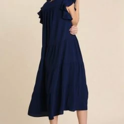 Purple Door Boutique New Arrivals Sweet Surprise Navy Midi Dress