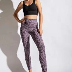 Purple Door Boutique New Arrivals Chintz Leopard Print Violet Verbena Leggings