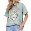 Purple Door Boutique New Arrivals Green Rock N Roll Tee
