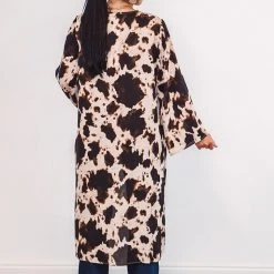 Purple Door Boutique Wildlife Tan Animal Print Duster