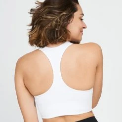 Spanx Longline Medium Impact White Sports Bra