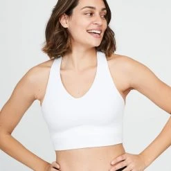 Spanx Longline Medium Impact White Sports Bra