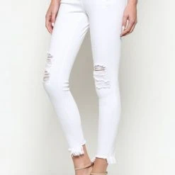 Hidden Jeans White Distressed Jeans New Arrivals