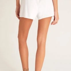 New Arrivals Z Supply White Naila Gauze Shorts