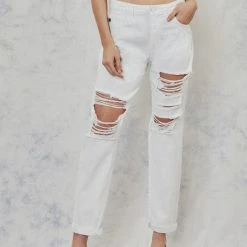 Kan Can White Mom Fit Jeans New Arrivals
