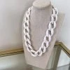 Purple Door Boutique White Acrylic Chain Necklace Accessories/Gifts
