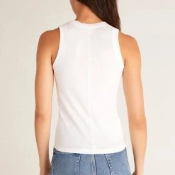 Z Supply White Sirena Rib Tank Top New Arrivals