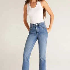 Z Supply White Sirena Rib Tank Top New Arrivals