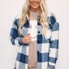 Purple Door Boutique New Arrivals Country Sky Blue Plaid Shacket