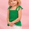 Purple Door Boutique Youth Kelly Green Smocked Top New Arrivals
