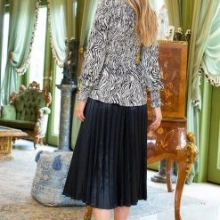 Purple Door Boutique Traditional Zebra Print Peplum Top New Arrivals