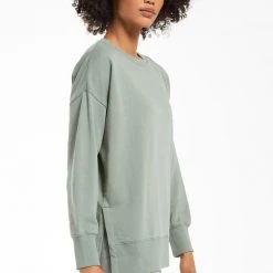 Z Supply Layer Up Sage Sweatshirt
